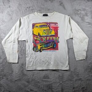 Alore Street Rod Nationals South 2003 Graphic Long Sleeve Shirt Mens S White